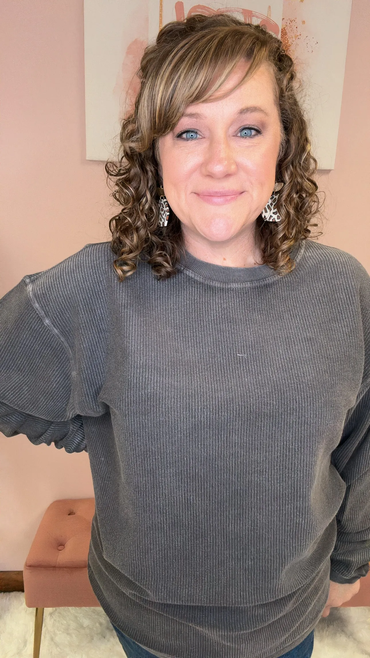 Think About It Luxe Corded Pullover