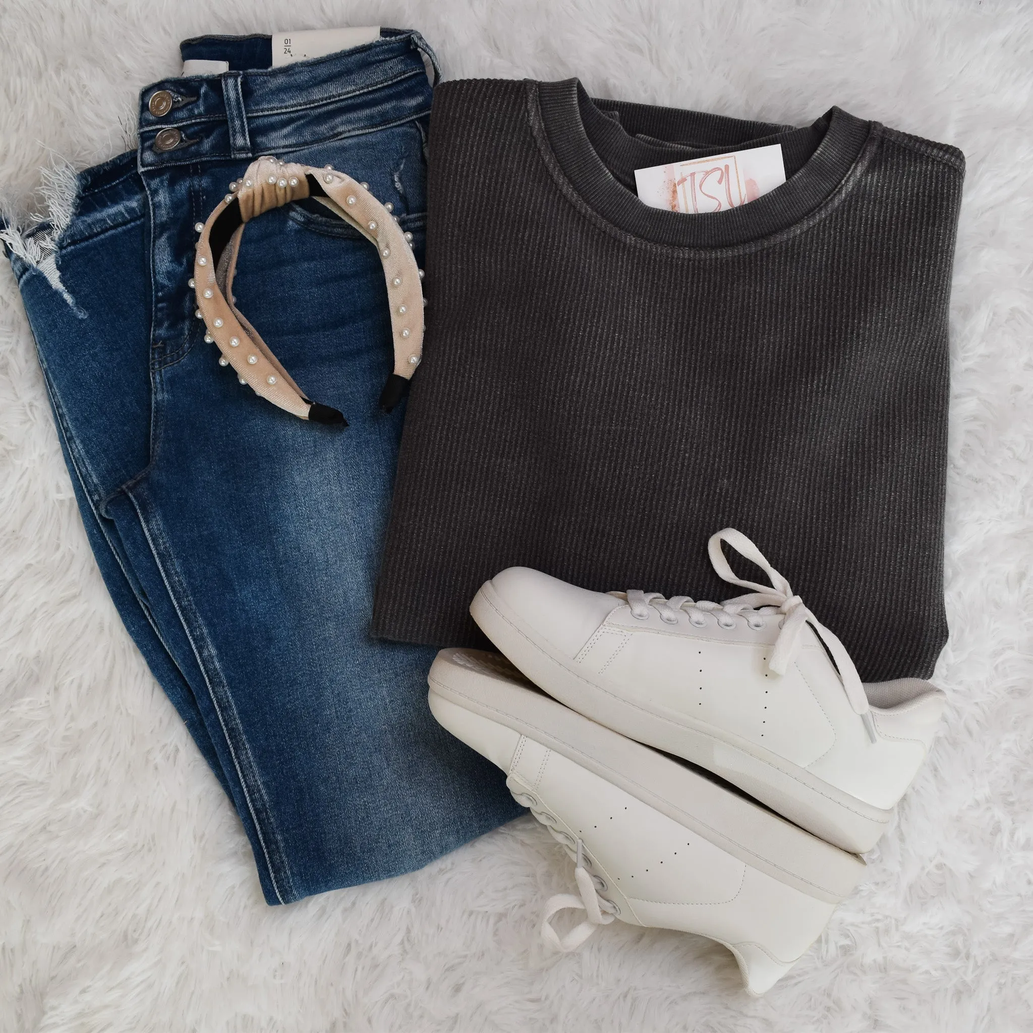 Think About It Luxe Corded Pullover