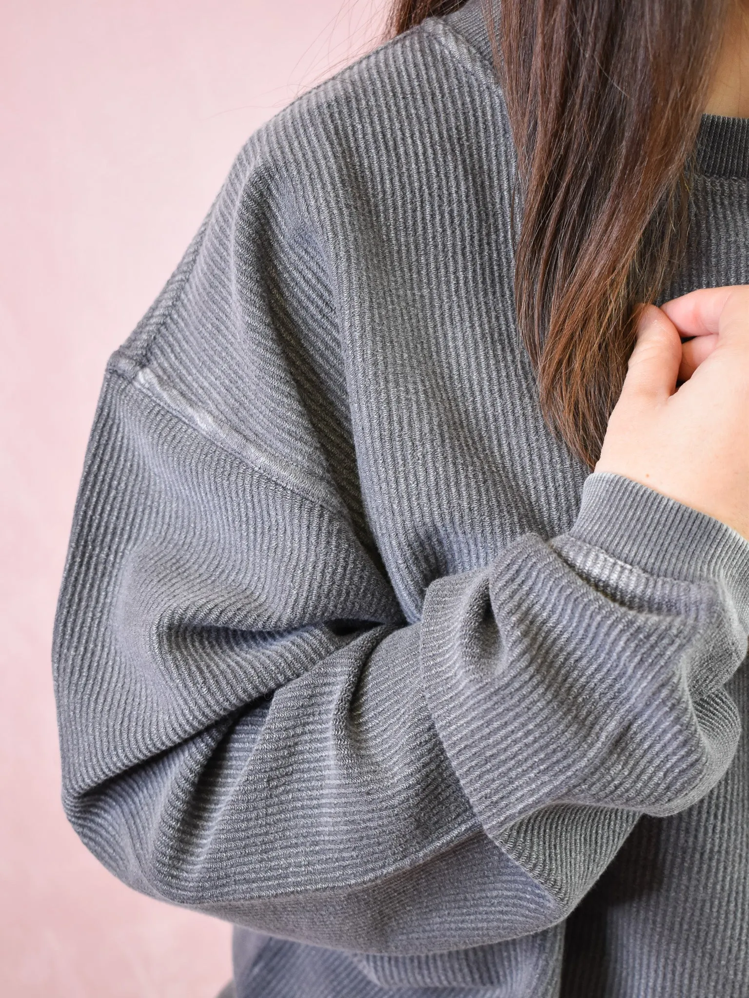 Think About It Luxe Corded Pullover