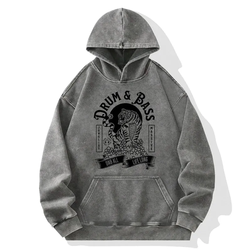 Tokyo-Tiger Drum & Bass Tiger Washed Hoodie