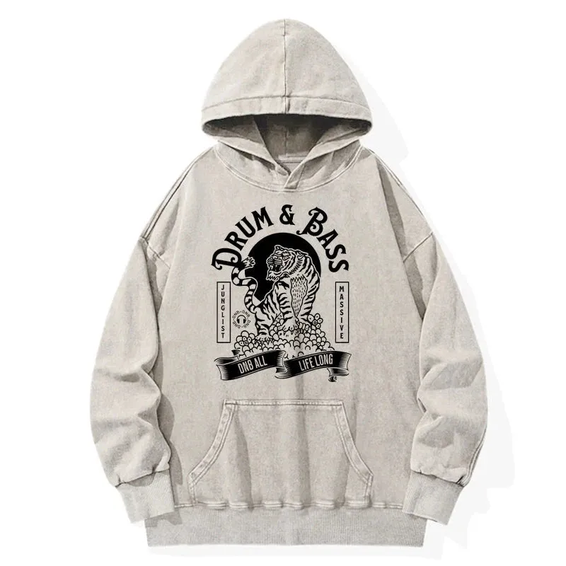 Tokyo-Tiger Drum & Bass Tiger Washed Hoodie