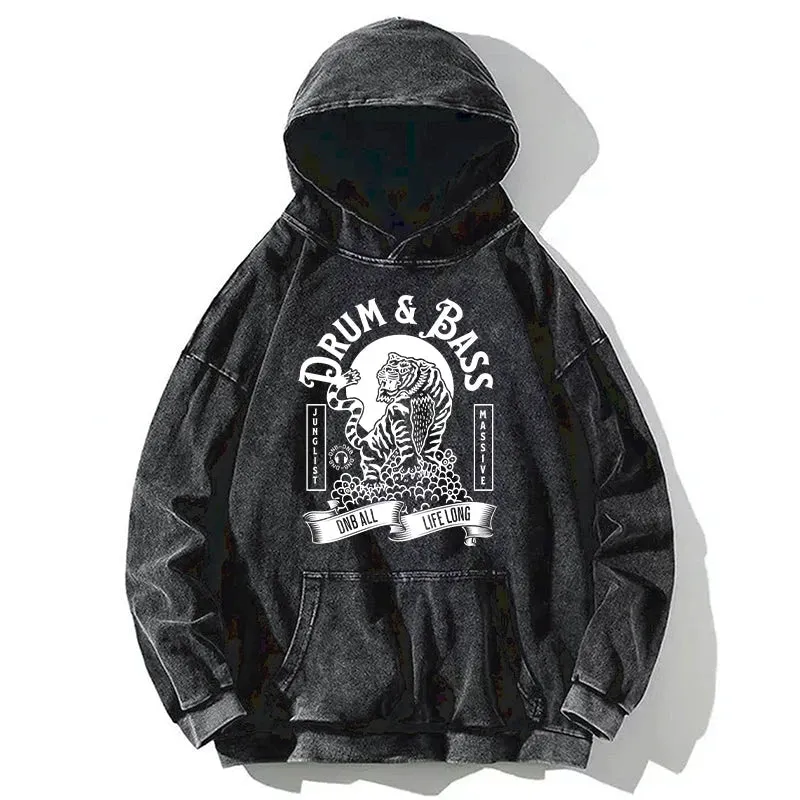 Tokyo-Tiger Drum & Bass Tiger Washed Hoodie