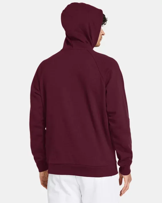 Under Armour Mens Rival Fleece Hoodie Maroon/White