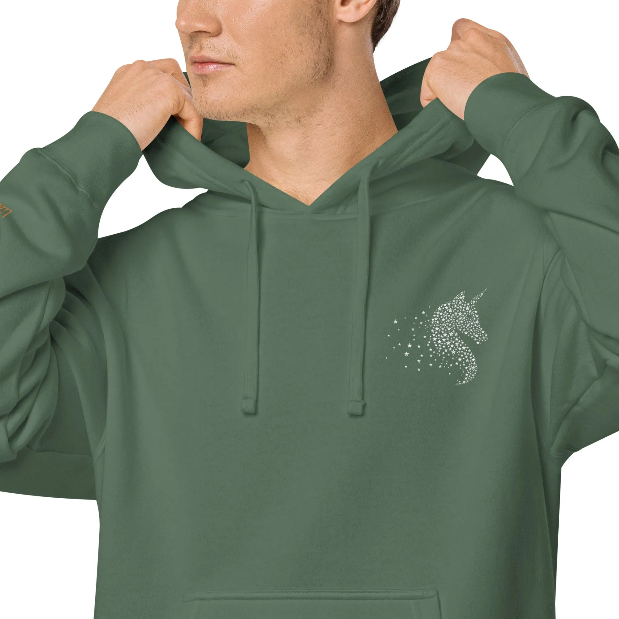 Unicorn Lovers Design Unisex Pigment-Dyed Hoodie