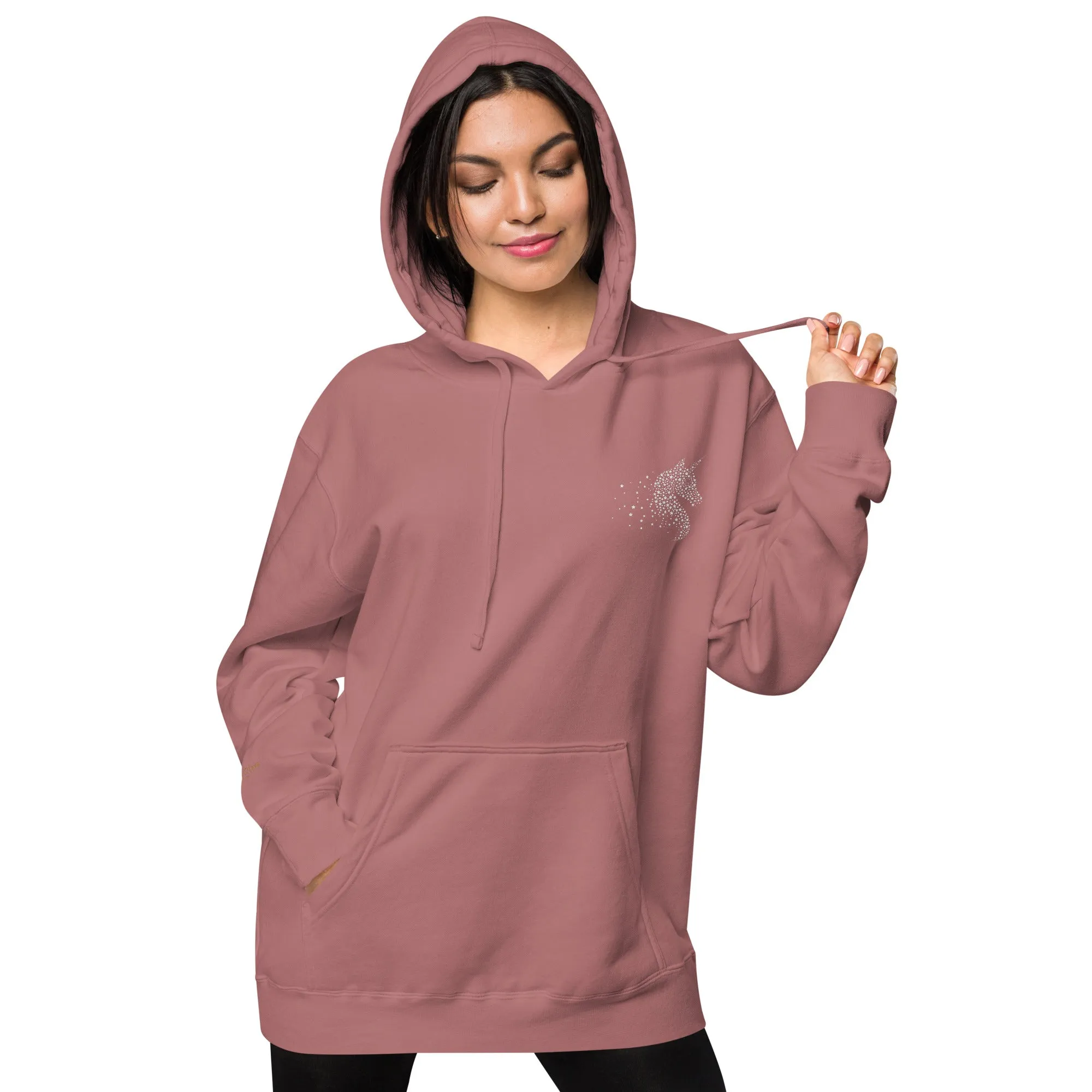 Unicorn Lovers Design Unisex Pigment-Dyed Hoodie