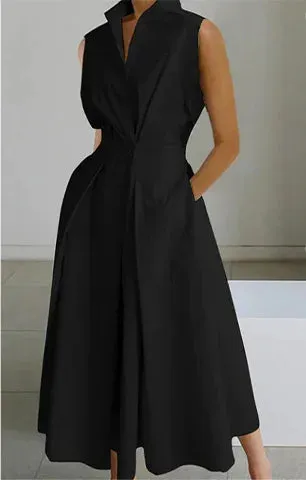 Vintage Chic S-5XL Ruched Maxi Dress