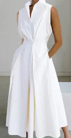 Vintage Chic S-5XL Ruched Maxi Dress