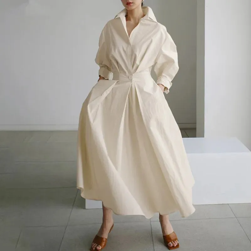 Vintage Chic S-5XL Ruched Maxi Dress